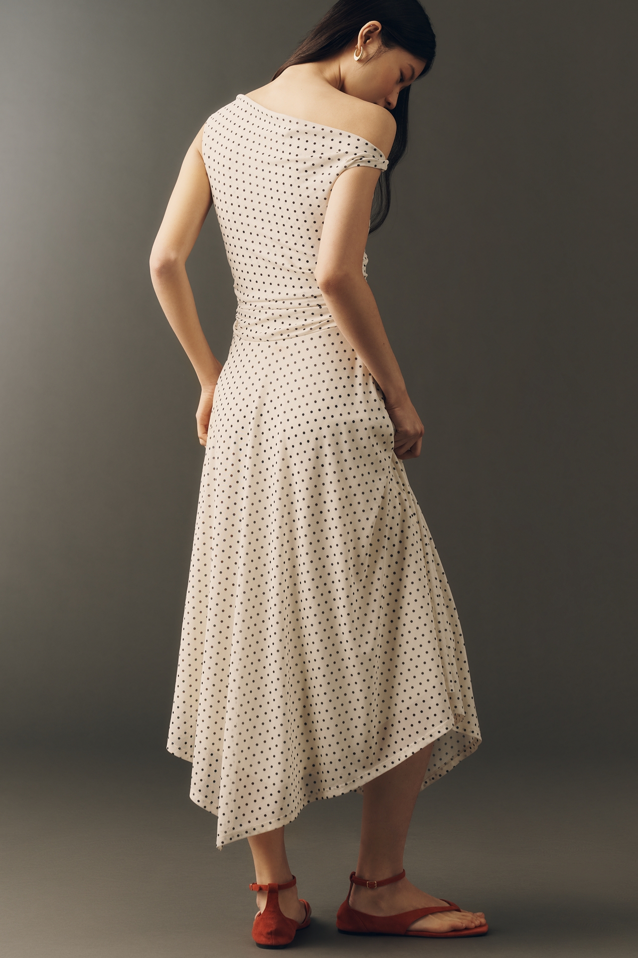 ASTR The Label Ciarra Plus Asymmetric Midi Dress