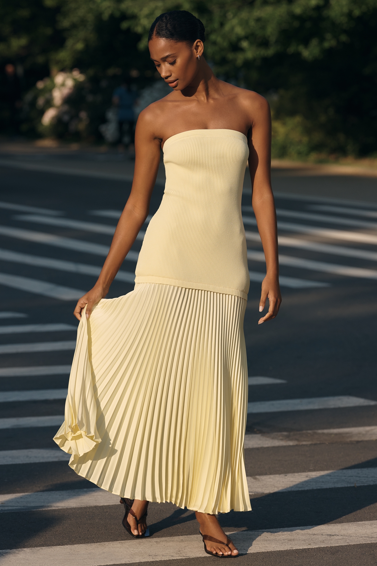 ASTR The Label Selune Strapless Maxi Dress