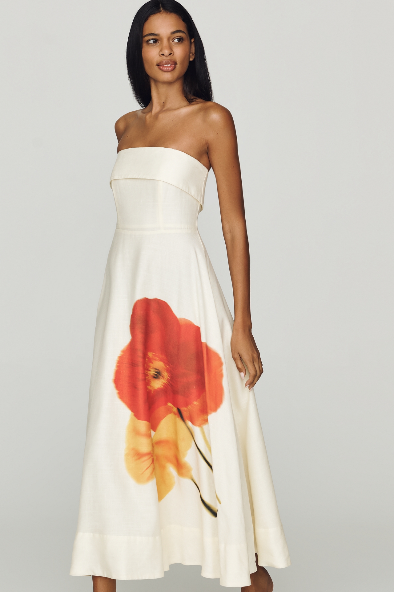 ASTR The Label Ximena Strapless Maxi Dress