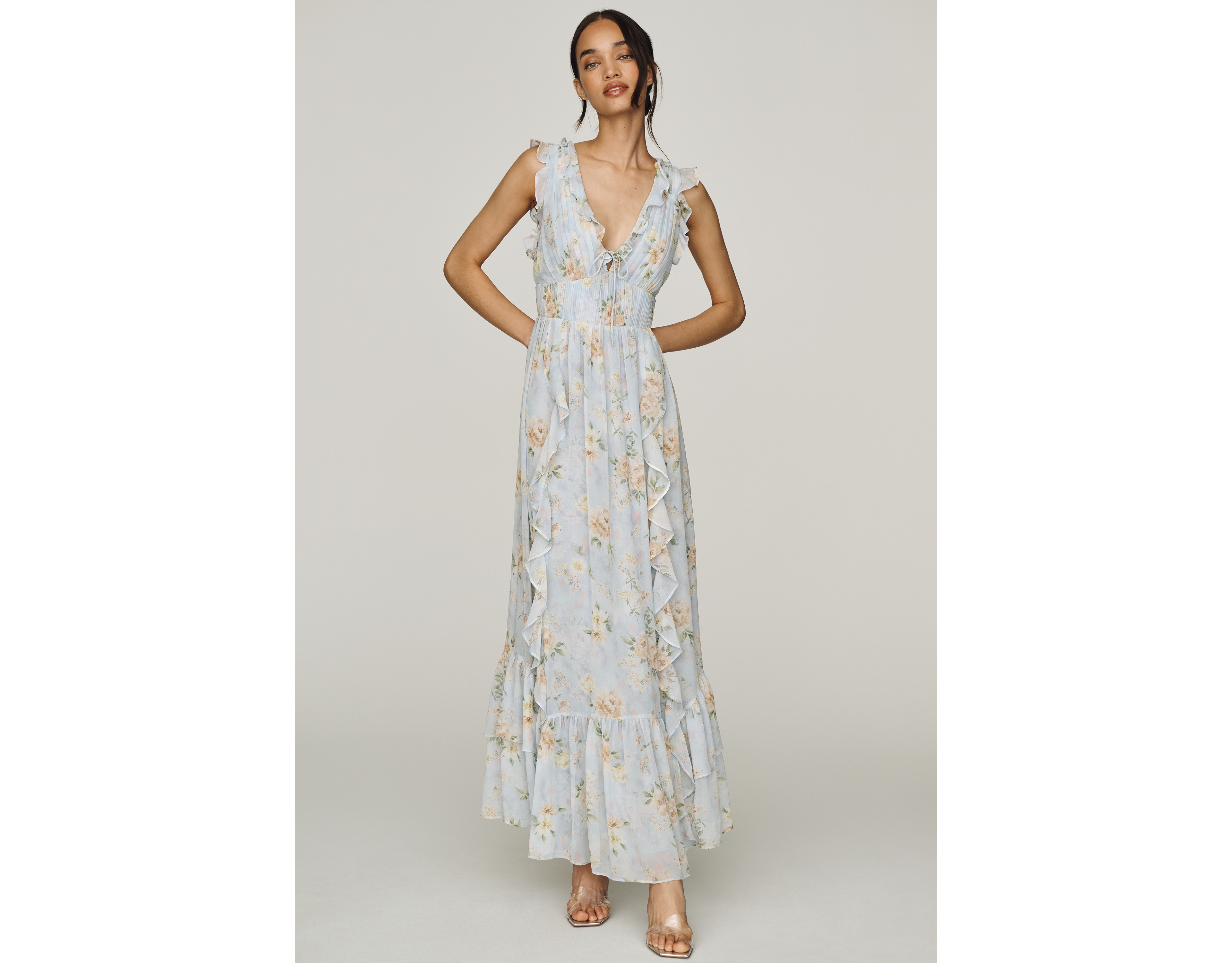 ASTR The Label Kindra Ruffle Maxi Dress