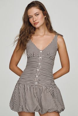 ASTR The Label Jeriany Bubble-Hem Mini Dress