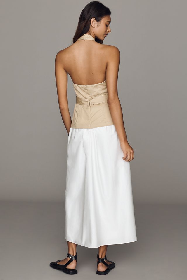 ASTR The Label Aleda Twofer Halter Belted Midi Dress #2