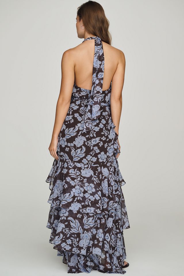 ASTR The Label Halter Ruffled Maxi Dress #2