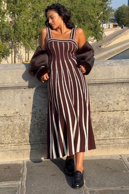 ASTR The Label Marlen 100% Cotton Midi Dress