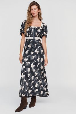 ASTR The Label Kim Square-Neck Maxi Dress