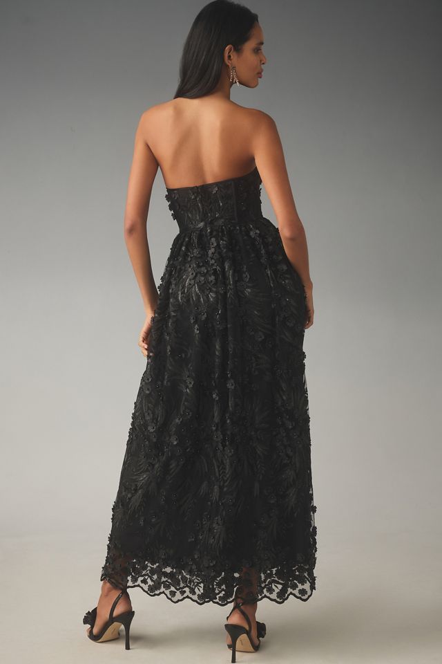 Payal Jain Maxi abito in pizzo senza spalline #1
