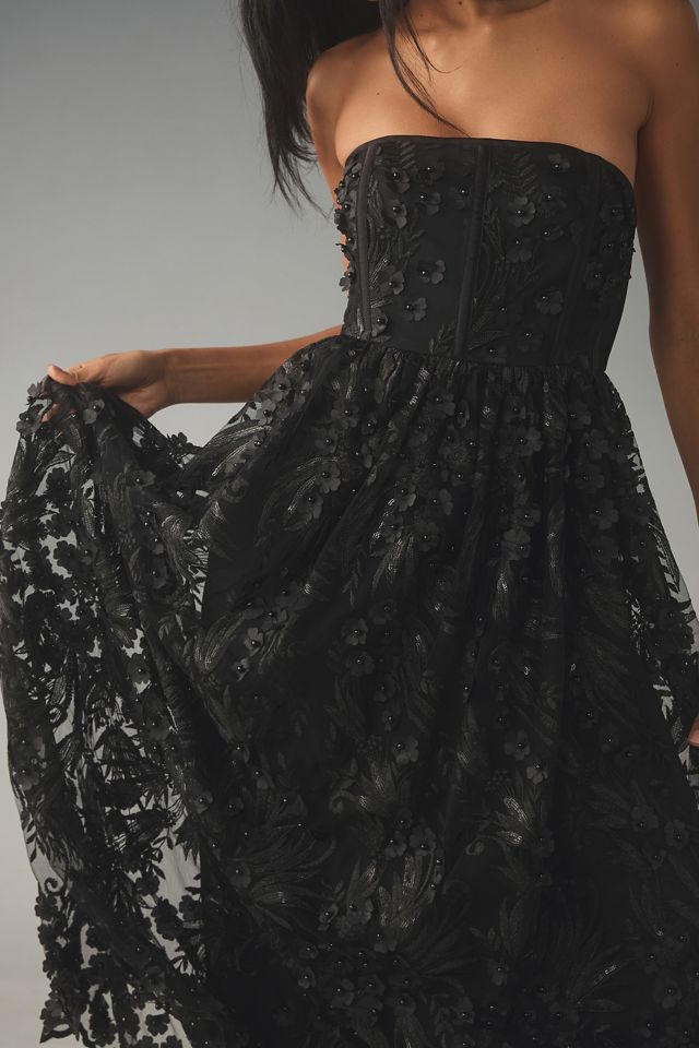Payal Jain Maxi abito in pizzo senza spalline #2
