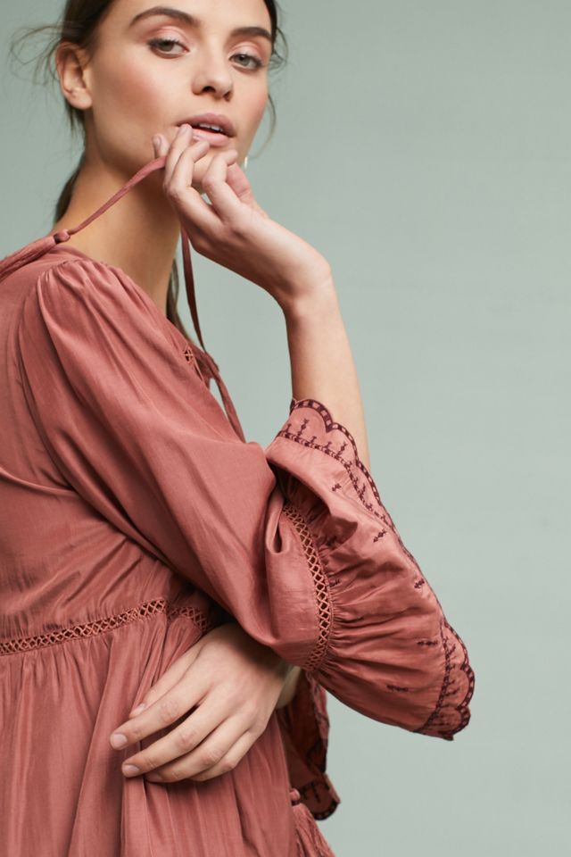 Laced-Trim Tunic Dress #1