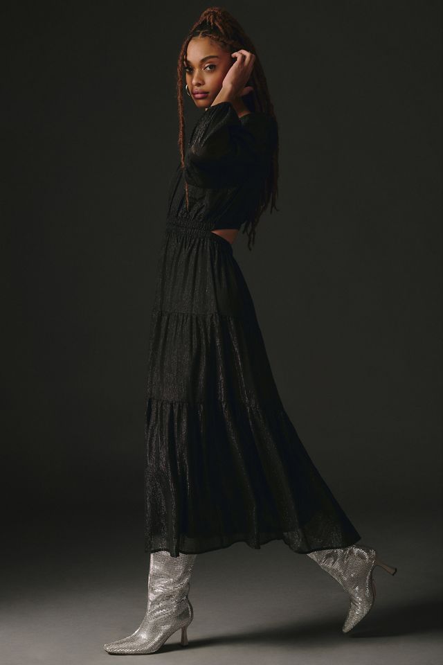 Moon River Crewneck Midi Dress #3