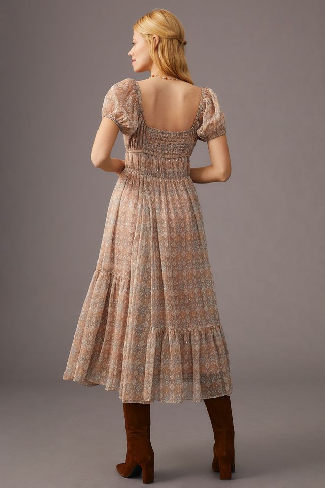 moon river brown maxi dress Moon River Women's Cutout Waist Maxi Dress - Orange - Size Large