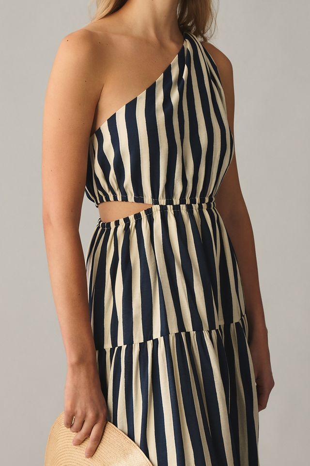moon river one shoulder cutout dress Amazon.com: Moon River Women's one Shoulder Cut-Out Tiered Shirred midi  Dress, Navy, S : Clothing, Shoes & Jewelry