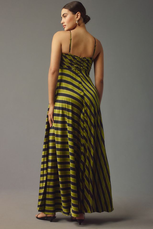 Moon River Halter Pleated Maxi Dress #1