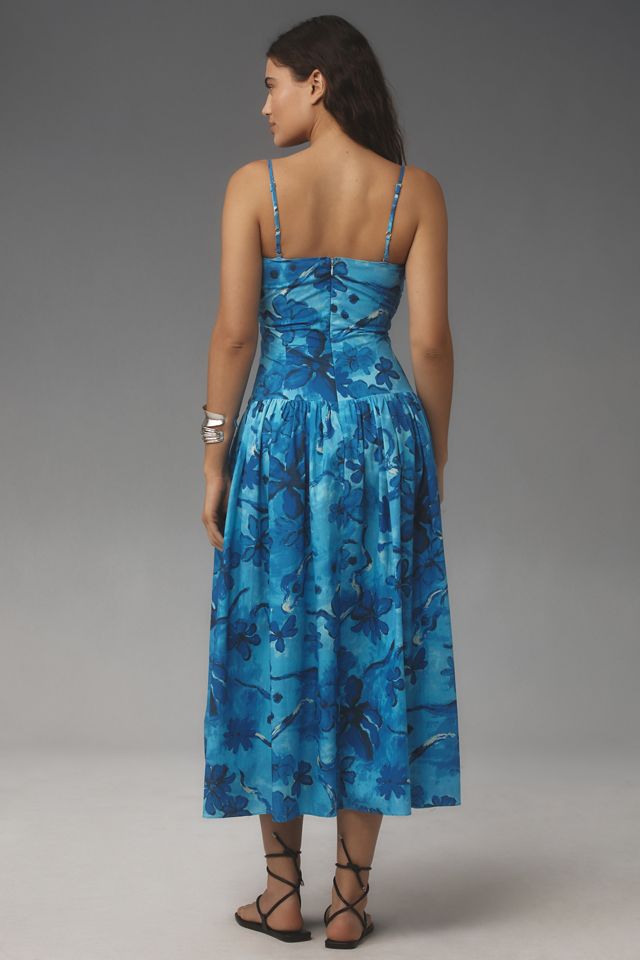 sachin and babi light blue dress Buy Boohoo Shirred Drop Waist Maxi Dress In Red main image 1