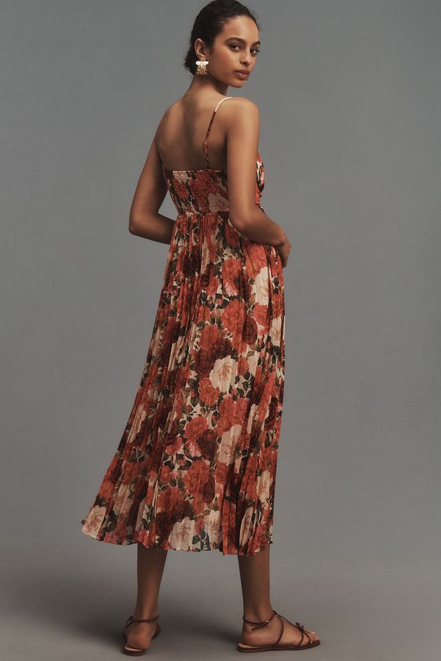Moon River Sleeveless Pleated Midi Dress #1