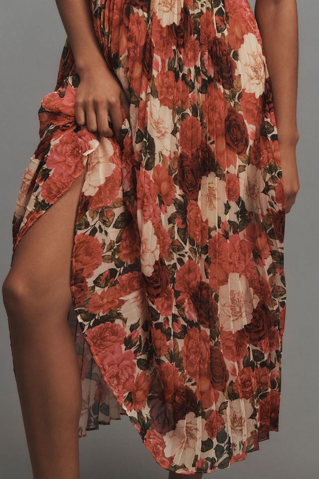 Moon River Sleeveless Pleated Midi Dress #3