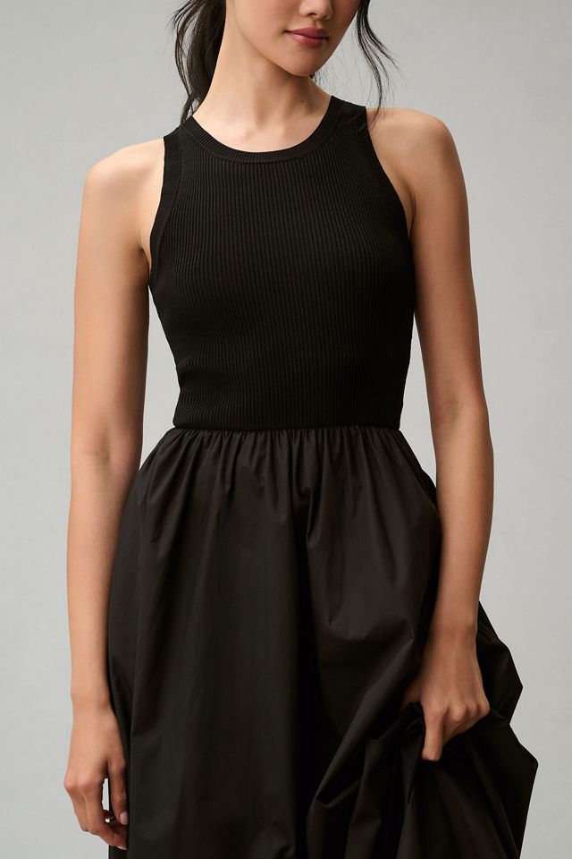 Moon River Crew-Neck Twofer Midi Dress #2