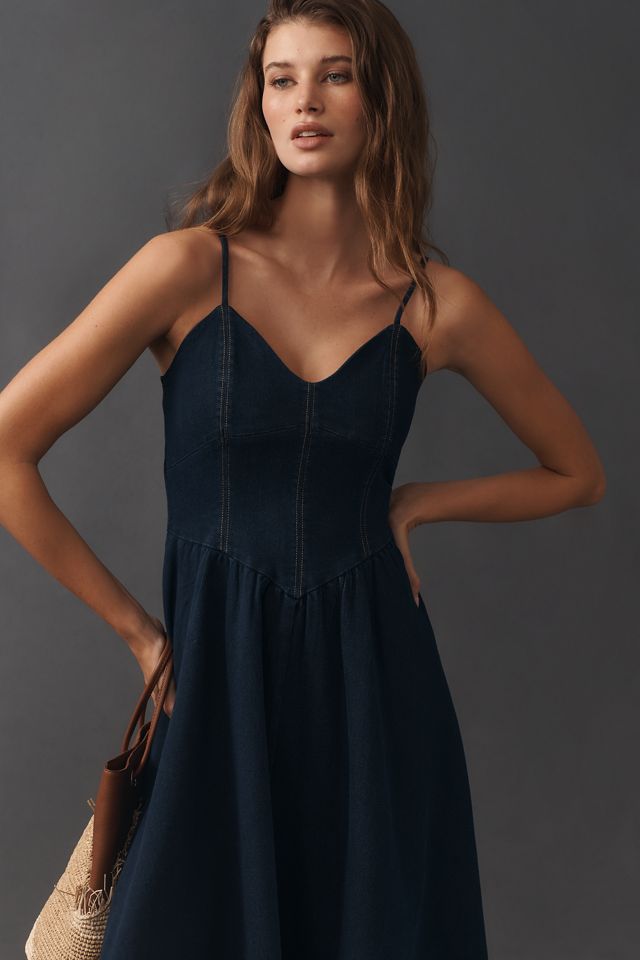 Moon River Sweetheart Midi Dress | Anthropologie