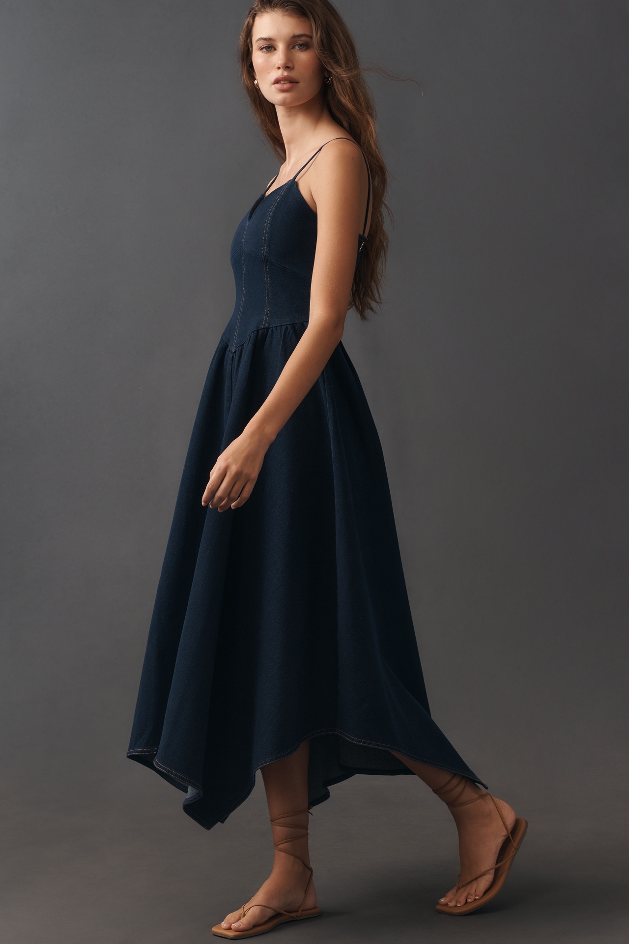 Moon River Sweetheart Midi Dress