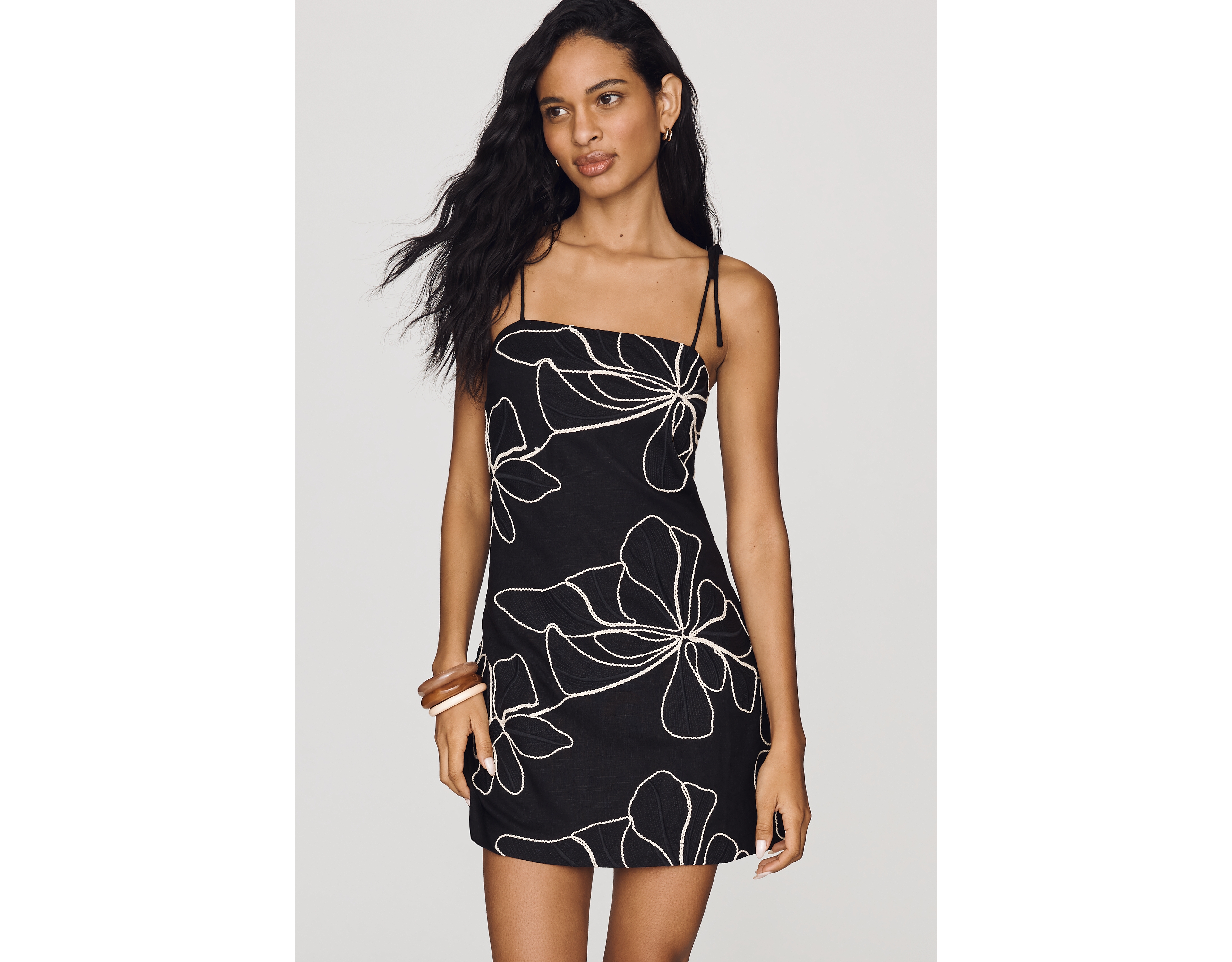 Moon River Square-Neck Shift Dress