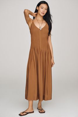 Moon River Pleated Midi Dress