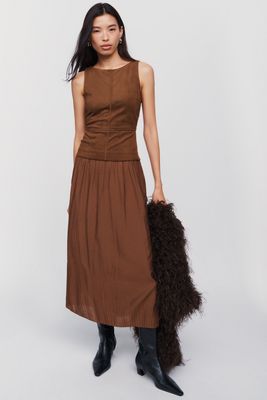 Moon River Drop Waist Midi Dress
