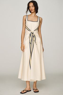 Sancia Phoebe Sleeveless Front-Tie Maxi Dress