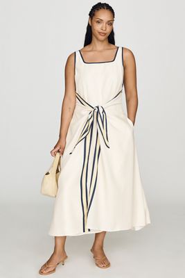 Sancia Phoebe Sleeveless Front-Tie Maxi Dress