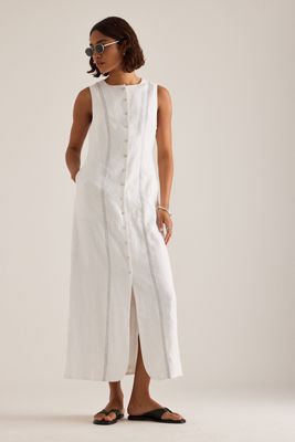 knee length dresses for ladies ALIGNE Denim Midi Dress - Blue