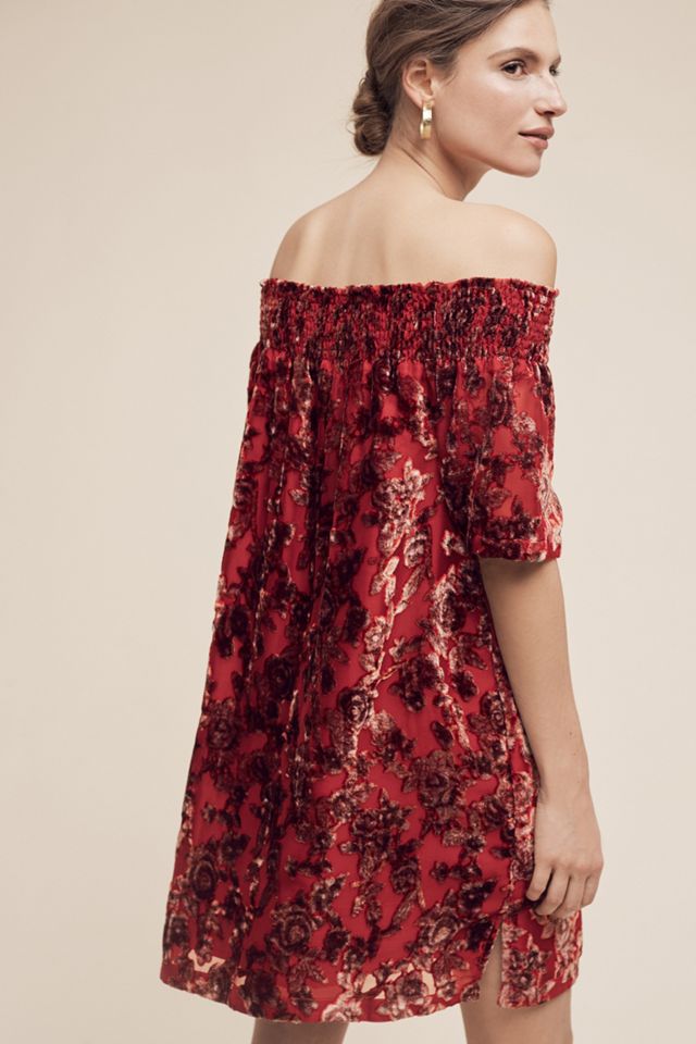Barrott Velvet Off-The-Shoulder Dress #2