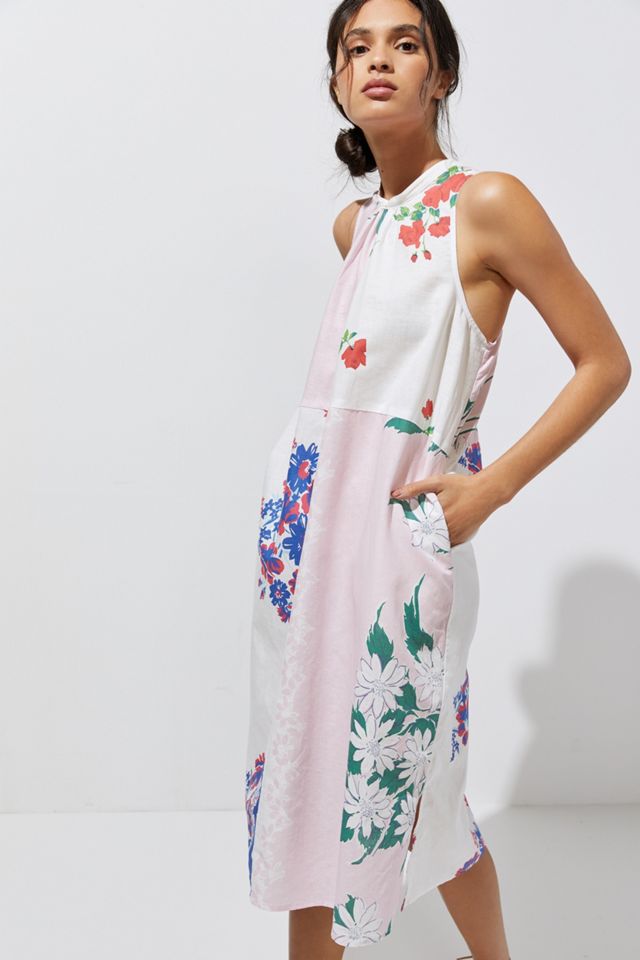Carleen Embroidered Floral Midi Dress | Anthropologie