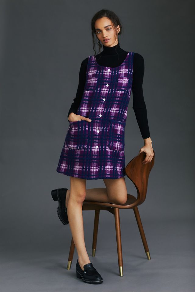 Anthropologie plaid outlet dress