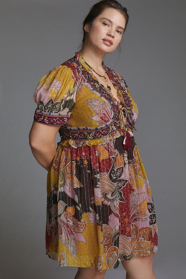 Beaded Shimmer Mini Dress #9