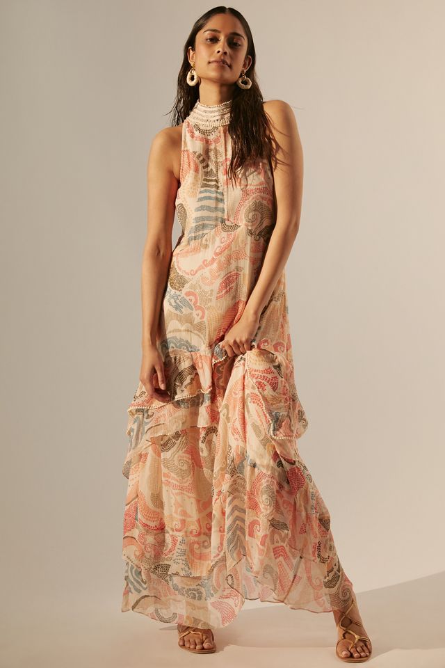 Crochet-Trimmed Maxi Dress