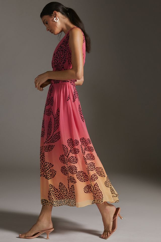 Verb by Pallavi Singhee V-Neck Ombre Maxi Dress #3