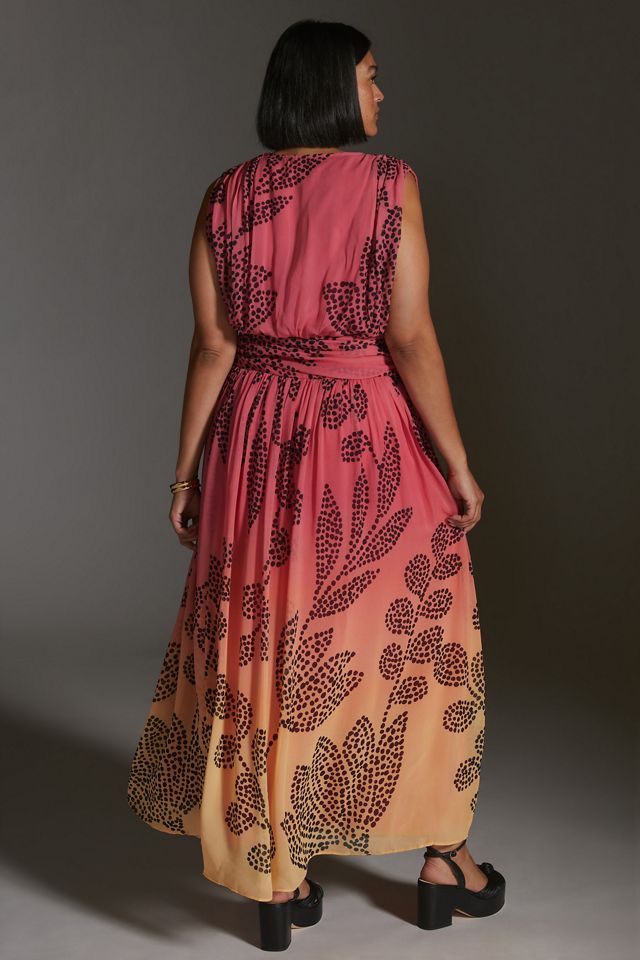 Verb by Pallavi Singhee V-Neck Ombre Maxi Dress #5
