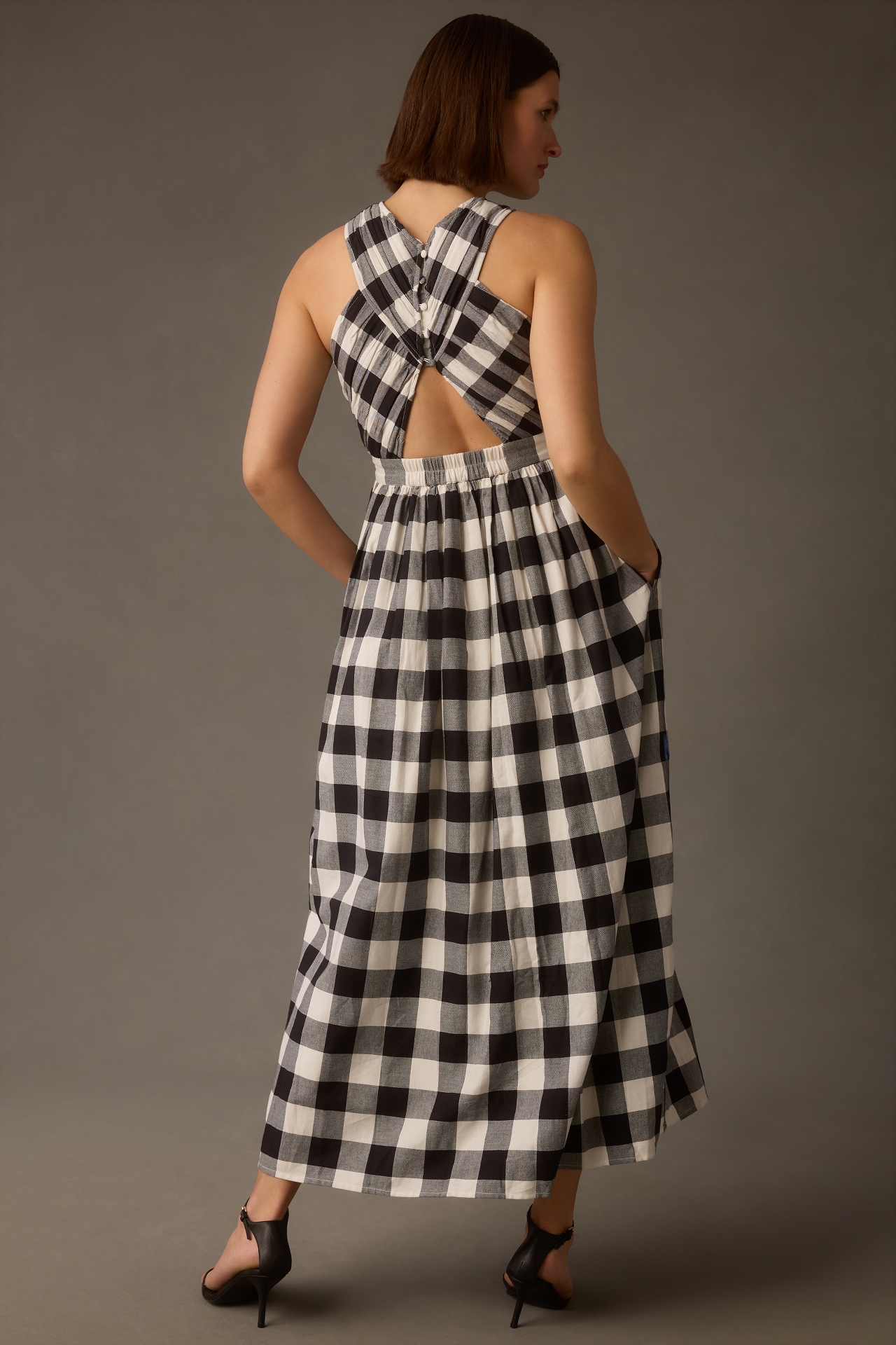 Verb by Pallavi Singhee Gingham Halter Dress