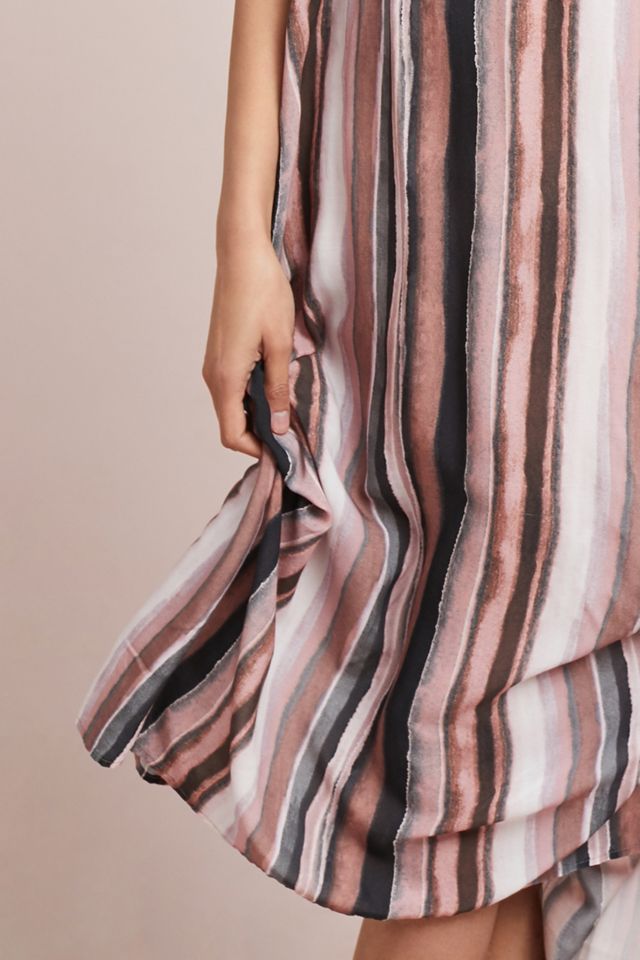 Vertically Striped Slip Dress #2