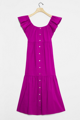 Amadi Luiza Tiered Maxi Dress In Purple
