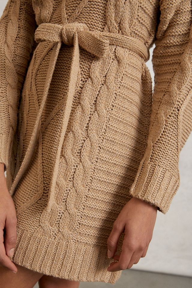 Leah Cable-Knit Sweater Dress #3