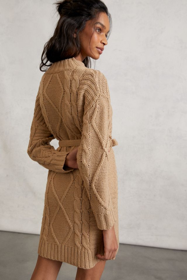 Leah Cable-Knit Sweater Dress #4
