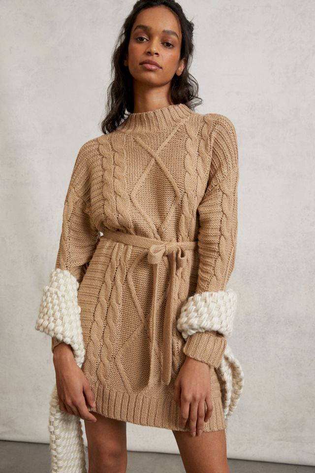 Leah Cable-Knit Sweater Dress #5