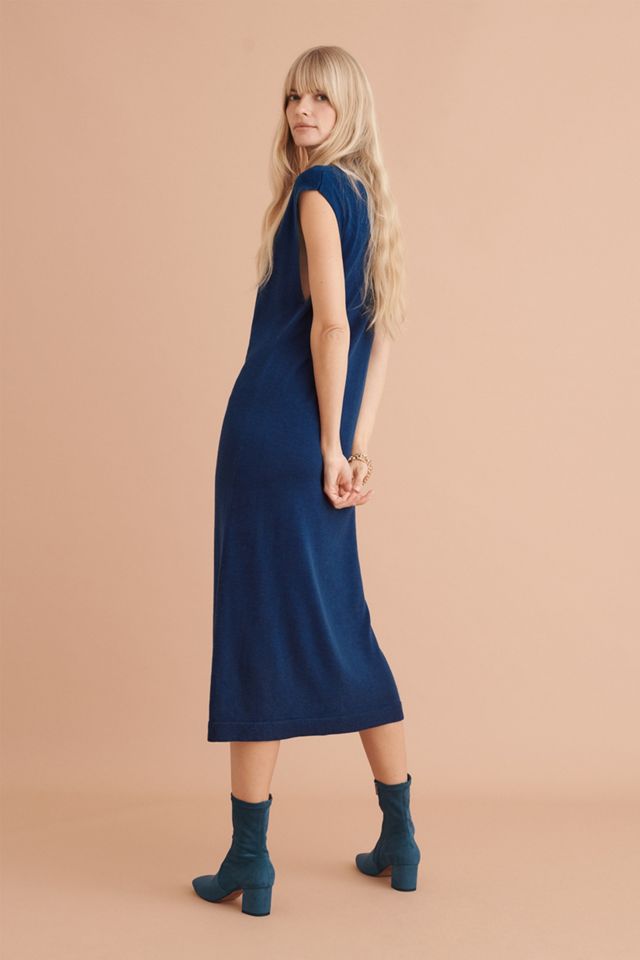 Amadi Eliane Midikleid mit Stehkragen #1