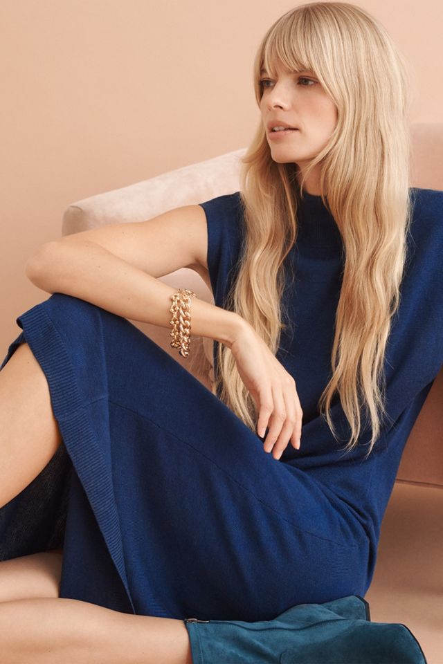 Amadi Eliane Midikleid mit Stehkragen #3