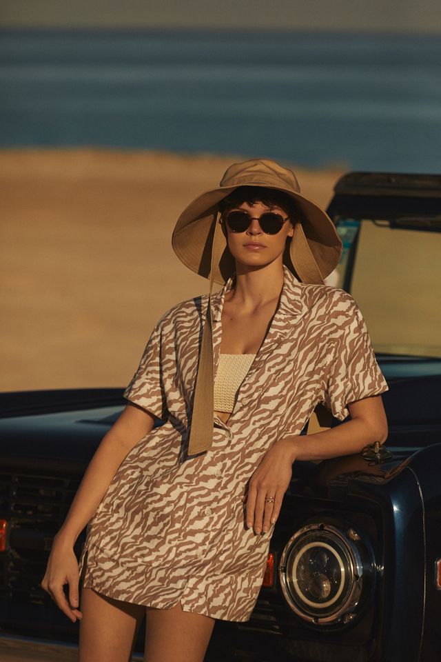 Amadi Zebra Stripe Shirt Dress | Anthropologie