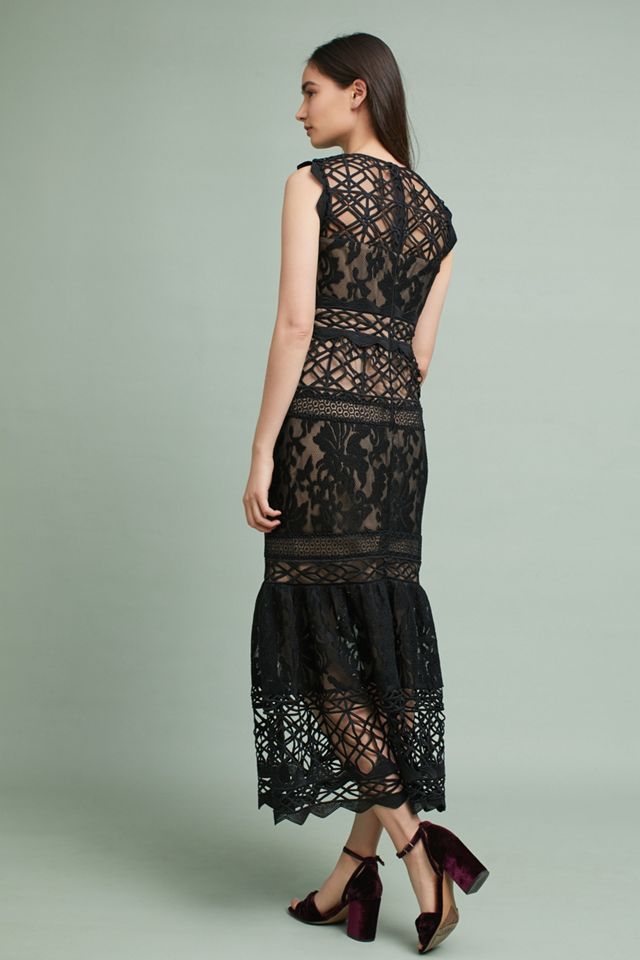 ML Monique Lhuillier Lace Trumpet Dress #3