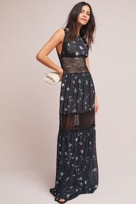 monique lhuillier floral lace dress