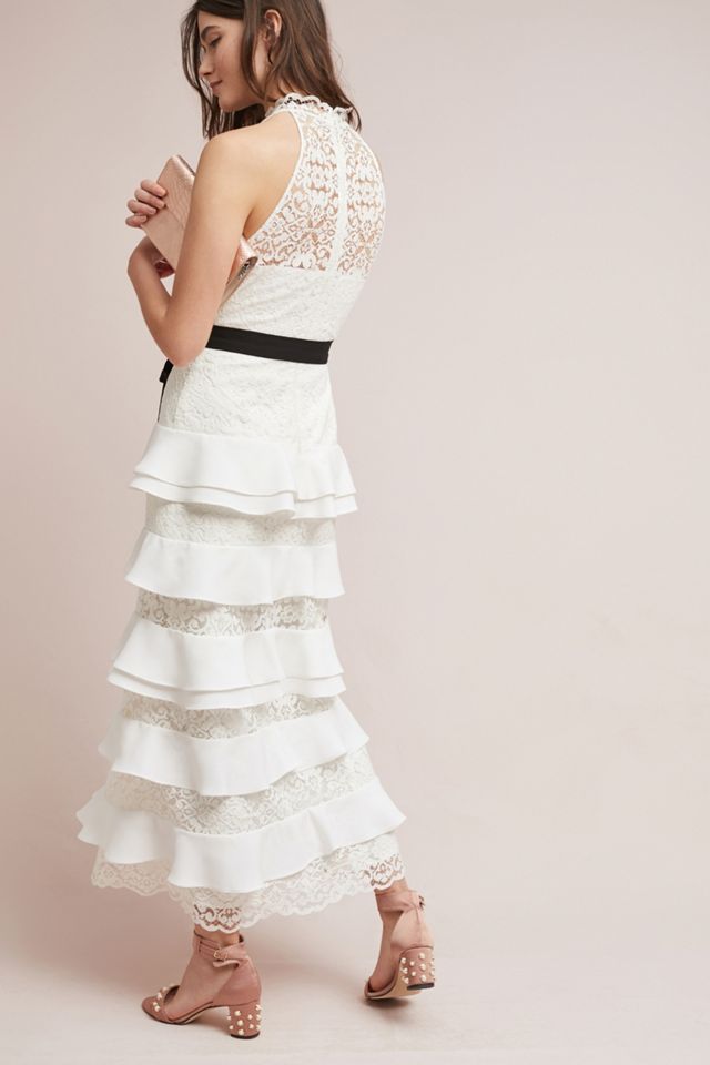 ML Monique Lhuillier Ruffled Maxi Dress #2