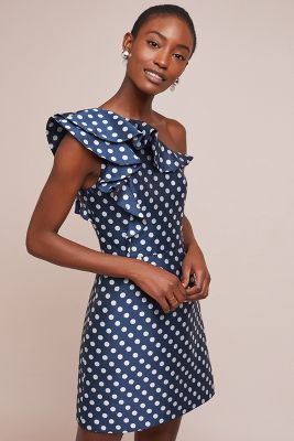 ml monique lhuillier polka dot dress