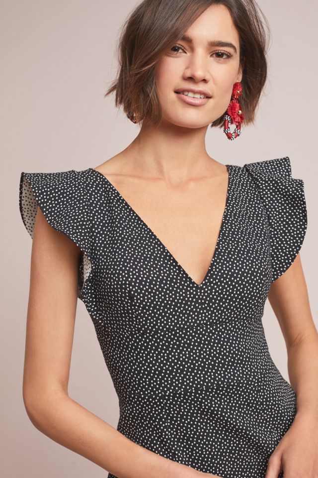 ML Monique Lhuillier Polka Dot Sheath Dress #3
