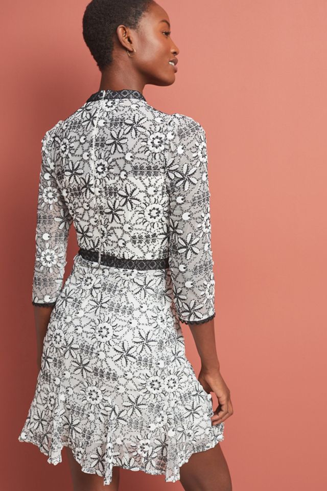 ML Monique Lhuillier Canto Lace Dress #1